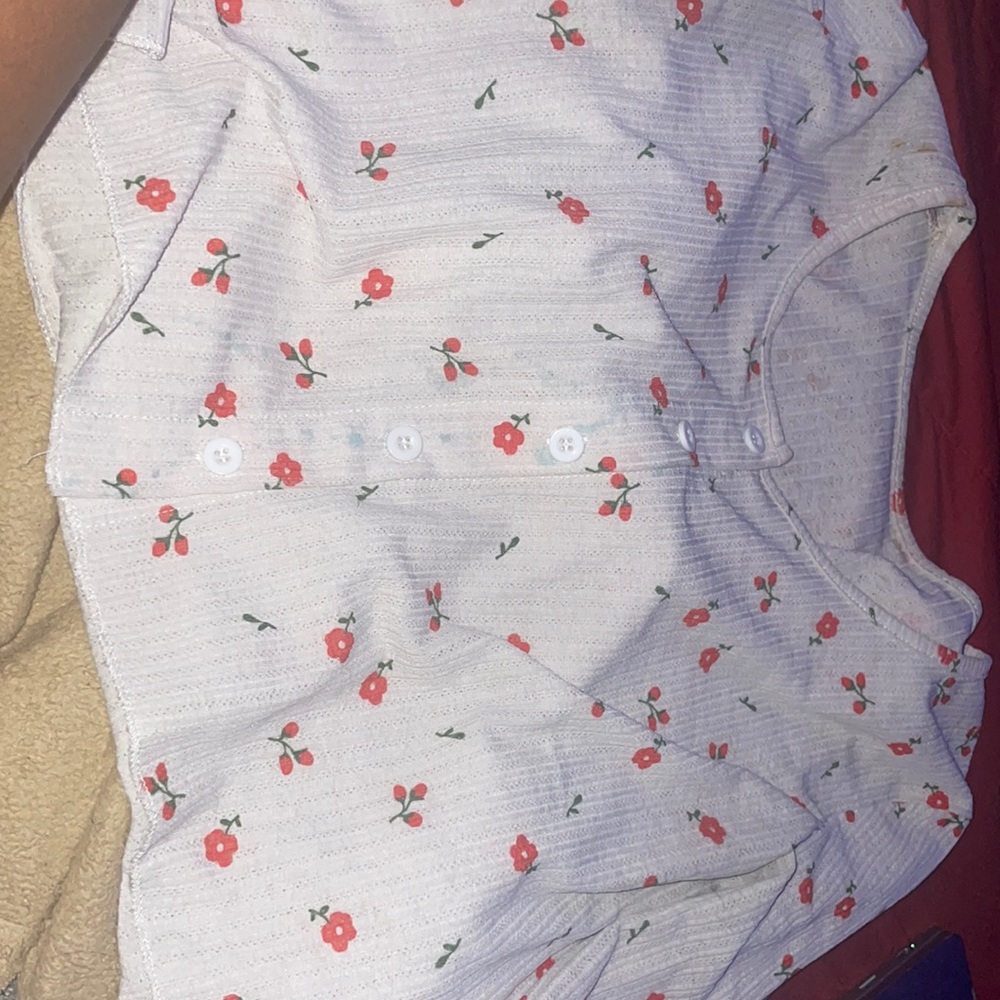 Flower shirt that I stole from my sister